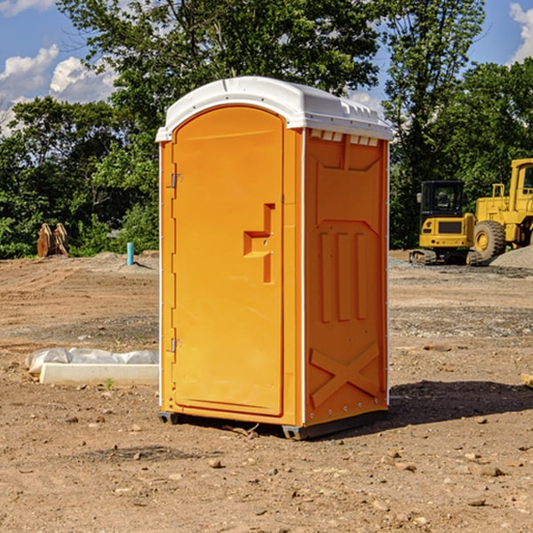 can i customize the exterior of the portable restrooms with my event logo or branding in Geraldine Alabama